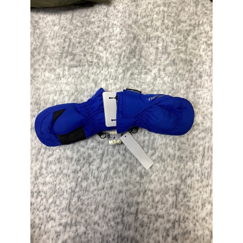 Hotfingers Tots Snow Movers Zip N Slide Mittens Blue KC206T Size M 3-4 NEW